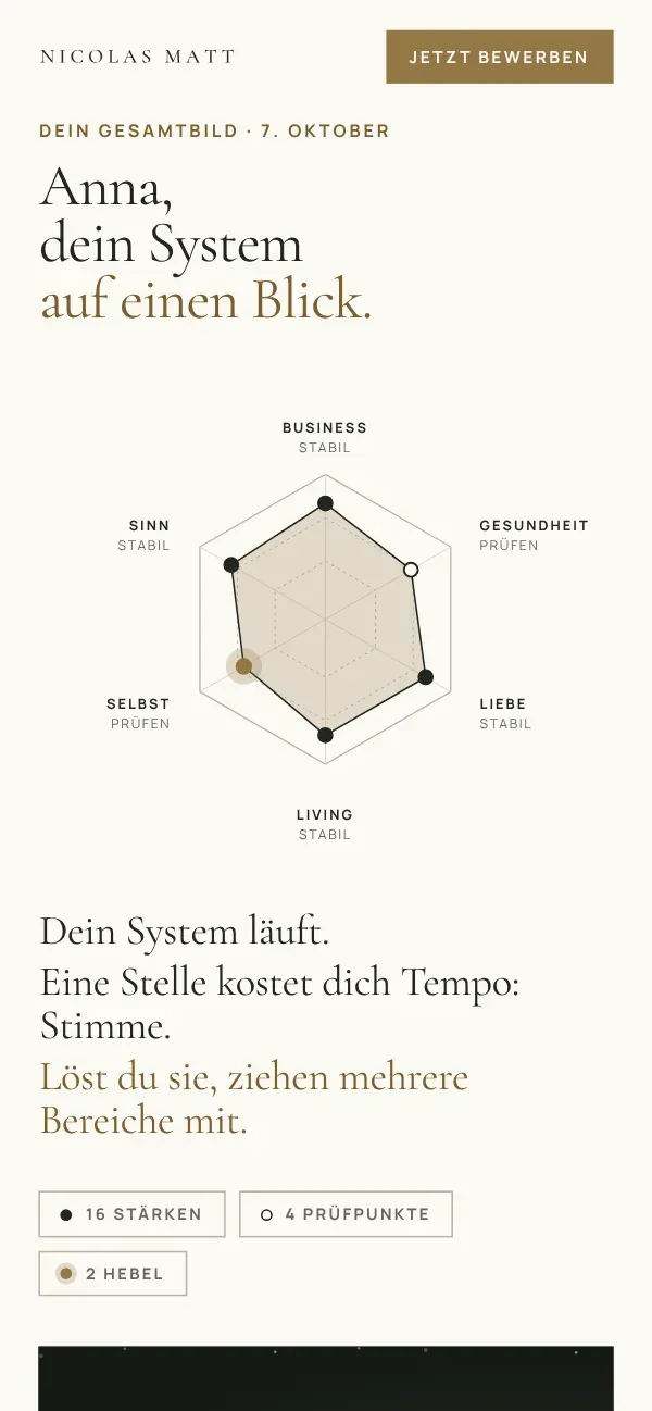 Ergebnis der Experience auf dem Handy